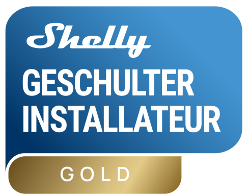 Shelly Gold-Label für geschulte Installateure.