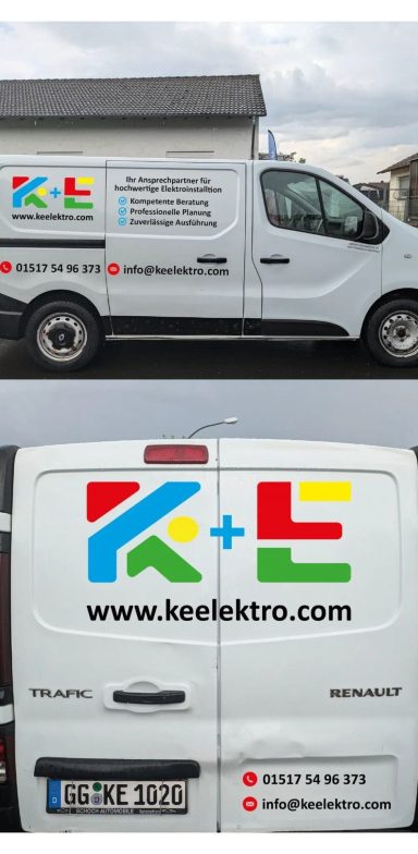 Elektroinstallateur Fahrzeug von K+E Elektro in Frankfurt am Main